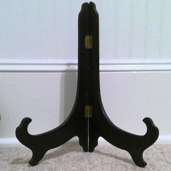 12 1/4" Tall Wooden Plate * Picture * Menu Stand - Picture 1 of 2